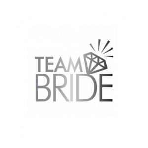 Team Bride Varaklı Geçici Dövme Elmas Baskılı Gümüş